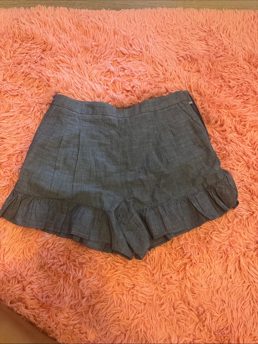 J. Crew Grey Ruffle-Hem Women's Skorts